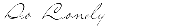 So Lonely font preview
